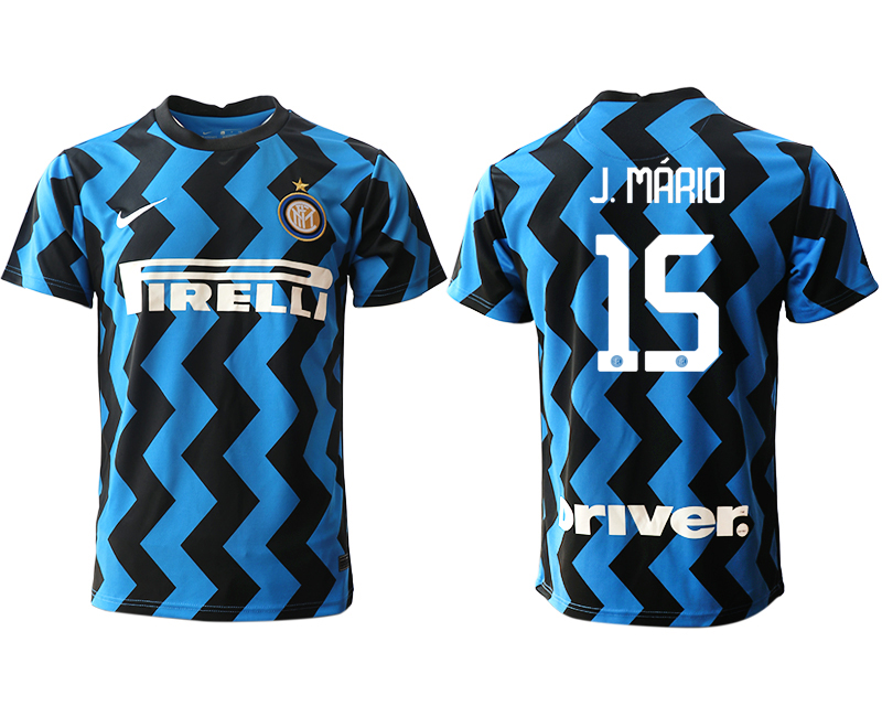 Men 2020-2021 club Inter Milan home aaa versio #15 blue Soccer Jerseys->inter milan jersey->Soccer Club Jersey